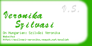 veronika szilvasi business card